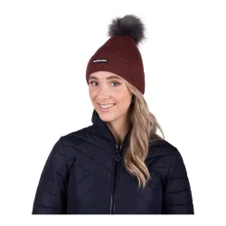 QHP Strickmütze Silvie Damen - Bordeaux -  Farbe: Bordeaux, Grösse: One Size