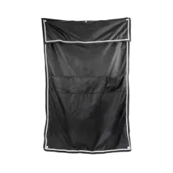 Kentucky Boxenwandvorhang wasserdicht classic mit Taschen - Schwarz -  Farbe: Schwarz, Grösse: 135x200cm