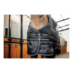 Horseware Stalldecke Easy-Layer 200g - Black/Black & Silver -  Grösse Pferdedecken: 130 cm
