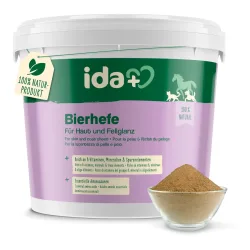IdaPlus Bierhefe Pulver - Futterergänzung für glänzendes Fell & kräftige Haut Inhalt: 500 g