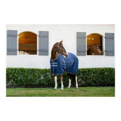 Horseware Stalldecke Rambo 400g - Navy/Thunderstorm Grey & Silver -  Farbe: Navy/Thunderstorm Grey & Silver, Grösse: 140 cm