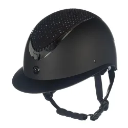 HKM Reithelm Alarion Diamond - Schwarz/Silber -  Reithelmgrössen: 58-60, Farbe: Schwarz/Silber
