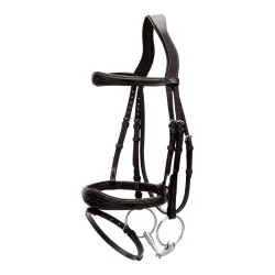 Dy'on Anatomische Trense mit kombiniertem Reithalfter US - Black -  Grösse: Pony, Farbe: Black