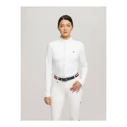 Tommy Hilfiger Equestrian Turniershirt Charlotte Damen - Optic White -  Grösse Bekleidung Damen: XL
