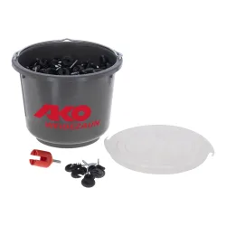 AKO Ringisolator Eimer inkl. Einschrauber, 250 Stk. - Schwarz -