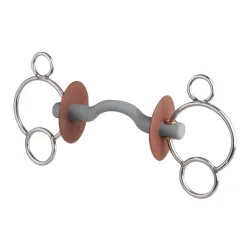 Beris Gebisse 3-Ring Gebiss, Zungenbogenstange soft Grösse: 14 cm