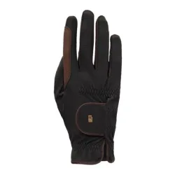Roeckl Reithandschuh Malta - Schwarz/Mokka -  Farbe: Schwarz/Mokka, Grösse Handschuhe: 6.5