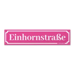 Soulhorse Boxenschild “Einhornstrasse” - Pink -