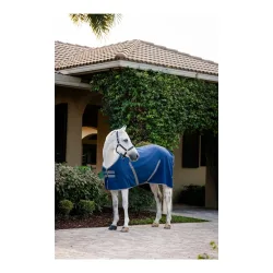 Horseware Stalldecke Rambo - Navy/Thunderstorm Grey&Silver -  Grösse Pferdedecke: 155 cm, Farbe: Navy/Thunderstorm Grey&Silver