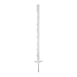 AKO Kunststoffpfahl TITAN - Doppeltritt - 5 Stück - Weiss -  Höhe: 157 cm