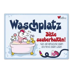 Soulhorse “Waschplatz” Stallschild - Glacier-deepsea -  Grösse: Hartschaum