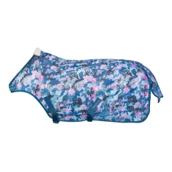Soulhorse Walker-Fliegendecke Crazy Connection - Blau/Petrol/Rosa -  Grösse Pferdedecke: 115 cm