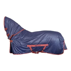 Bucas Fliegendecke Freedom mit Halsteil - Navy/Grape -  Grösse Pferdedecke: 115 cm