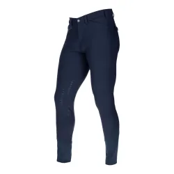 Covalliero Reithose Techno II Herren Kniebesatz - Dunkelblau -  Grösse Bekleidung Herren: 48