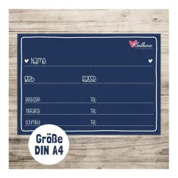 Soulhorse Boxenschild beschreibbar - Navy -  Farbe: Navy, Inhalt: 1 Stück