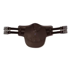 Stübben Equi-Soft Stollenschutzgurt inkl. Lederpolster - ebony - Braun -  Farbe: Braun, Sattelgurtlänge: 55 cm