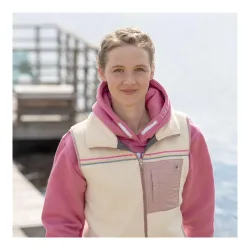 Soulhorse Teddyfleece Weste Rainbow Unicorn - Cream/Rose -  Grösse: XL, Farbe: Cream/Rose