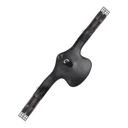 Waldhausen Sattelgurt mit Bauchlatz - Schwarz -  Länge: 130 cm, Farbe: Schwarz