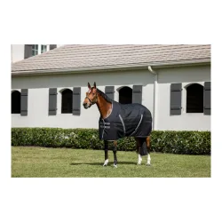 Horseware Stalldecke Rambo 200g - Black/Thunderstorm Grey & Silver -  Grösse: 125 cm, Farbe: Black/Thunderstorm Grey & Silver