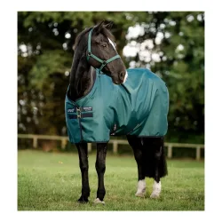 Horseware Weidedecke Ripstop Amigo 900 50g - Dynasty Green/Navy & Silver -  Farbe: Dynasty Green/Navy & Silver, Grösse Pferdedecken: 140 cm