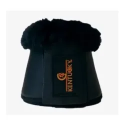 Kentucky Hufglocken Leder Schaffell - schwarz / schwarz - Schwarz/Schwarz -  Grösse Beinschutz: XL, Farbe: Schwarz/Schwarz