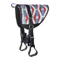 Waldhausen Bare-Back-Pad Reitkissen - blau/rot Farbe: Blau/Rot, Grösse Pferd: Shetty