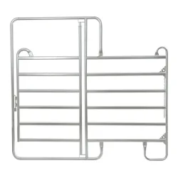 Hauptner Weidepanel - Zaunelement mit Tor - Schwarz -  Farbe: Schwarz, Breite Höhe Länge: 1,1 m x 2,2 m x 3,0 m