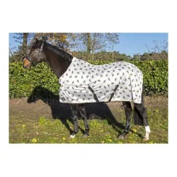 HKM Fliegendecke Bee - Weiss/Gelb -  Grösse Pferdedecken: 115 cm