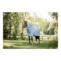 Horseware Fliegendecke Amigo Bug Rug Plus - Heather Blue/Blue & Silver -  Grösse: 140 cm