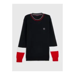 Tommy Hilfiger Equestrian Strickpullover Colorblock Herren - Desert Sky -  Grösse: XL