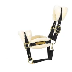 Kentucky Halfter Nylon sheepskin soft - Natural -  Farbe: Natural, Grösse Halfter: Cob