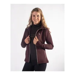 QHP Sweatjacke Diamond Damen - Weinrot -  Farbe: Weinrot, Grösse Bekleidung Damen: 34