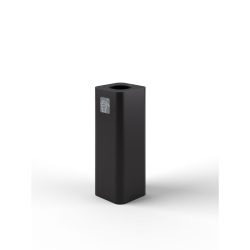 STIL CASA Mülleimer Pure 60; 6000 ml, 31.2x31.2x82.5 cm (LxBxH); schwarz; rechteckig