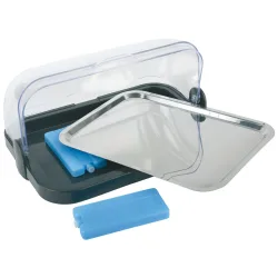 APS Buffetvitrine; 44x32x20.5 cm (LxBxH); transparent/schwarz; rechteckig