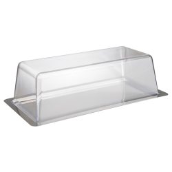 APS Tablett mit Haube; 33x17x10 cm (LxBxH); silber; rechteckig