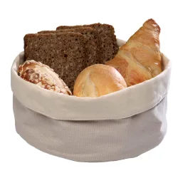 APS Brottasche, Baumwolle; 17x8 cm (ØxH); beige; rund