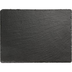 APS Untersetzer MORRA, 4er Set, Naturschiefer; 26.5x20.5x1 cm (LxBxH); schwarz; rechteckig
