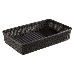 APS Korb PROFI LINE, GN 1/1; GN 1/1, 53x32.5x10 cm (LxBxH); schwarz; rechteckig