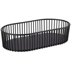 APS Korb oval; 29x16x7 cm (LxBxH); schwarz; rund