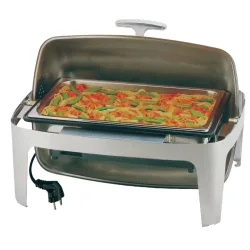 APS Elektro-Chafing Dish, 1/1 GN; GN 1/1, 11000 ml, 67x52.8x43.3 cm (BxTxH); silber; rechteckig