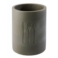 APS Besteckbehälter ELEMENT, 2er-Set, Beton; 11x14 cm (ØxH); grau