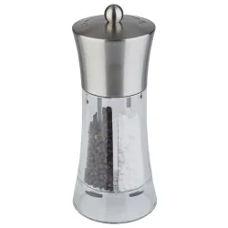 APS Salz- und Pfeffermühle 2 in 1; 7.5x19 cm (ØxH); silber/transparent