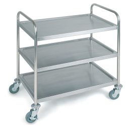 APS Servier-/Transportwagen 3 Borden; 91x51x93 cm (BxTxH); silber
