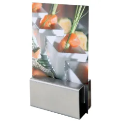 APS Kartenhalter; 8.5x4.5x4.5 cm (LxBxH); silber; 2 Stück / Pack