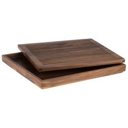 APS Brotschneidebrett GN 2/3; 35.4x32.5x3.5 cm (LxBxH); braun; rechteckig