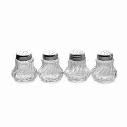 APS Ministreuer; 3.5x4 cm (ØxH); silber/transparent; 4 Stück / Pack