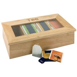 APS Teebox, Holz (Rubberwood); 33.5x20x9 cm (LxBxH); natur