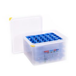 Araven Eierbox GN 2/3; GN 2/3, 25000 ml, 32.5x35.4x32.5 cm (LxBxT); transparent/blau