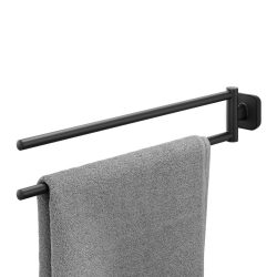 TIGER Carv Handtuchhalter mit 2-armig Schwarz; 45.9x7.9x45.9 cm (LxHxT); schwarz