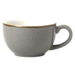 Churchill Cappuccino Tasse Stonecast Peppercorn; 170 ml, 9x5.5 cm (ØxH); grau/braun; rund; 12 Stück / Pack